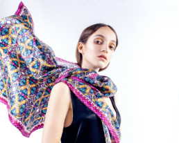 Foulard Teffy - Anastasia Buchinskaya - made in italy - Maria Laura Berlinguer Stile Italiano - Fatto in Italia - moda donna - fashion - glamour - shopping - blog